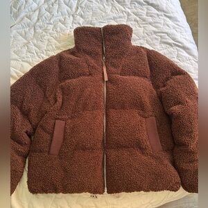 Varley Chocolate Brown Sherpa Jacket